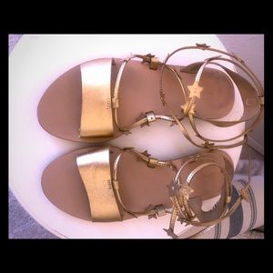Loeffler Randall Gold Starla Sandals